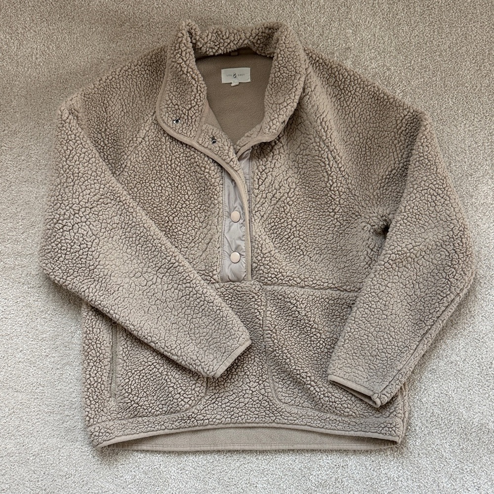 Lou & Grey Beige Teddy Jacket